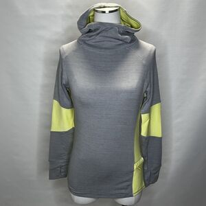 Footjoy Womens Golf Hoodie Sweatshirt, Side Zip Pocket Size XS Gray Yellow NEW